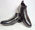 Black Leather Ankle Boots For Men. 