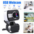 Upgraded 360° Rotatable HD Desktop Web Camera Portable Laptop Webcam for Net Class Online Learning Netmeeting Webcam with Mic. 