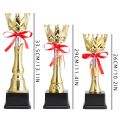 New Gold Gold Trophy Awards Crown Plastic Award Cup School Rewarding Supply Winner Award Trophy Toy School Competition. 