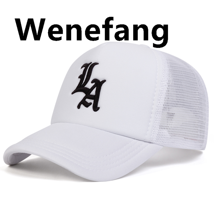 Wenefang%20Unisex%20LA%20Letter%20Embroidery%20Baseball%20Net%20Caps%20Spring%20and%20Luxury%20Summer%20Outdoor%20Adjustable%20Casual%20Hats%20Sunscreen%20Hat%20-%20Image%204