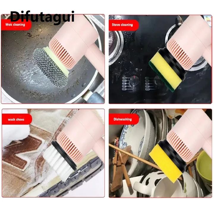 Difutagui%20Cleaning%20Tools%20Handheld%20Electric%20Cleaning%20Brush%20Wireless%20Battery%20Brush%20Bathroom%20Kitchen%20Tile%20Carpet%20Brush%20Cleaning%20Tools%20With%202/4/6%20Brush%20Heads%20-%20Image%204