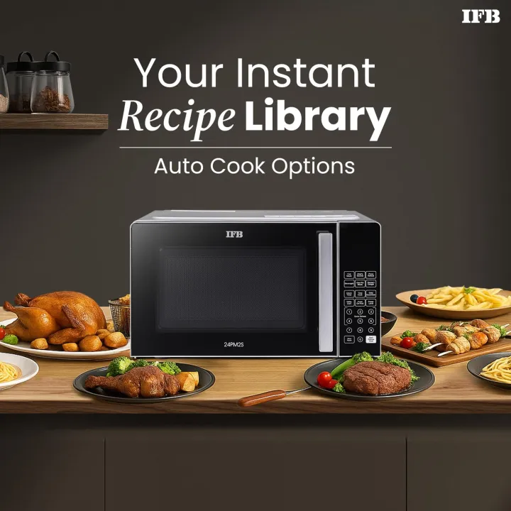 IFB%2024L%20Solo%20Microwave%20%20with%2069%20Auto%20Cook%20Menus%20(24PM2S,%20Silver,%20Mug%20Recipes,%20Steam%20Clean,%20Auto%20Reheat,%20Preset%20Timer,%20Power%20Save,%20Child%20Safety%20Lock,%2010%20Power%20Levels)%20-%20Image%208