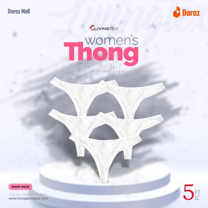 Livingtex%20Premium%20White%20Thongs%20For%20Women-%205%20Pcs%20-%20Image%206