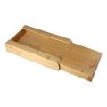 Invisible Pull Type Natural Bamboo/Walnut Under Desk Adhesive Wooden Storage Drawer Hidden Drawer Home Storage Stationery Container. 