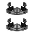 Practical Plastic Suction Cup Triangle Storage Rack Wall Mounted Punch Free Corner Storage Shelf Reusable Detachable Wall Shower Shampoo Rack Bathroom. 