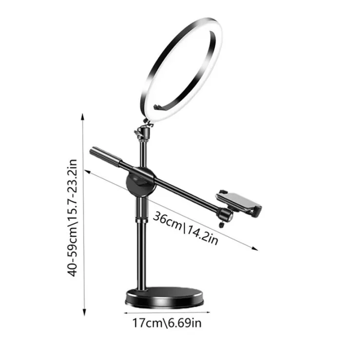Overhead%20Tripod%20for%20Mobile%20Phone%20Smartphone%20Desktop%20Video%20Stand%20with%20Ring%20Light%20for%20Table%20Photography%20Easy%20Install%20Easy%20to%20Use%20-%20Image%202