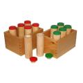 Red/Green Montessori Sound Cylinder Boxes Set - 12 Pcs. 