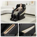 Real Relax 3D Massage Chair, Full Body Zero Gravity Recliner with SL Track, Yoga Stretching, Foot Rollers, Bluetooth, Heating, Black. 