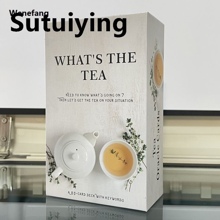 Wenefang Sutuiying What Is The Tea Oracle Cards 400 GSM PAPER Fortune Telling Original Toys 2025 Prophecy Divination 80-cards English Version Tarot Deck