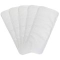Livingtex 4 Pcs Washable Diapers Pad Inserts Adjustable Reusable Cloth Diaper Pant 3-Layer Insert Cotton For Baby - 4 Pcs Baby Diaper Insert. 