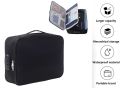 File/ Document/ Passport/ Travel Storage bag with Lock and Luggage Holder. 