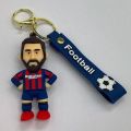 Messi FC Barcelona  Jersey 3D Rubber Keychain. 