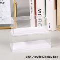 1:64 Scale Car Model Display Box Transparent Acrylic Dustproof Case Hard Cover Collectible Miniature Figure Toy Protection. 