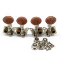 2R2L Metal Ukulele Locking String Tuner Guitar Tuning Peg with Brown Head Pegs for Ukulele Guitar Part. 