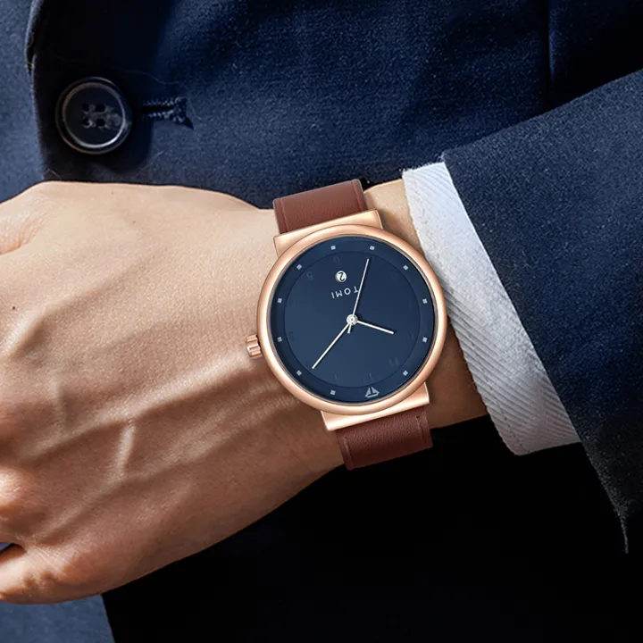 TOMI%20New%20Men's%20Watch%20Fashion%20Casual%20Men's%20and%20Women's%20Ultra%20Thin%20Watch%20Minimalist%20Men's%20Business%20Leather%20Quartz%20Watch%20Clock%20Gift%20-%20Image%203