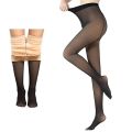 Warm Winter Fake Skin Transparent High Waist Stretchy Leggings Stockings For Women. 