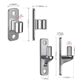 Stainless Steel Gate Hinges, 2set Wall Mount Gate Hinges for Farm Gates, with Non-Welding Chain Link Fence Parts 5/8Inch. 