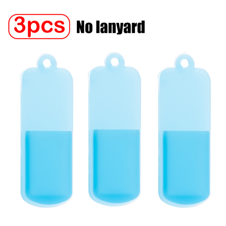 3Pcs Silicone Case for U Disk Protective Cover Portable USB Flash Drive Dust Cover Cap with Rope Anti-lost Storage Case