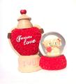 Red Colored Forever Love Design Water Globe/Showpiece/Water Ball/Glitter For Valentine. 