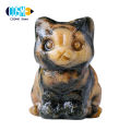 Smooth No Burrs Sitting Posture Lucky Cat Figure Chinese Lucky Cat Statue Faux Crystal Ornament Home Decor. 