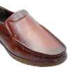 Brown None Lace Loafer  Formal Leather Shoes For Boys. 