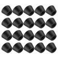 20PCS Black Chair Couch Table Rubber Furniture Leg End Caps 16mm Dia. 