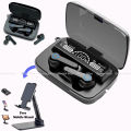 M19 TWS Earbuds Wireless Bluetooth 5.3 Earbuds With Led Display With Flashlight Bluetooth Earbuds with Mobile Stand. 