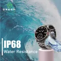 Green Orbit Pro Luxury Smart Watch | 1.43" AMOLED Display | Metallic Body With Stainless Steel & Leather Strap | 3D Watch Faces  | BT Calling | IP68 Water Resistance | 178 Sports Modes | BT V5.2 | 270mAh Battery | 20 Days Standby | AOD | 1 Year Warranty. 
