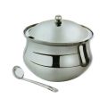Cute Small Stainless Steel Multipurpose Pot – Nicely Polished, Ideal For Ghee, Oil, Pickle, Sugar, And More. 