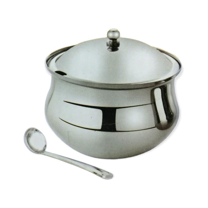 Cute Small Stainless Steel Multipurpose Pot – Nicely Polished, Ideal For Ghee, Oil, Pickle, Sugar, And More