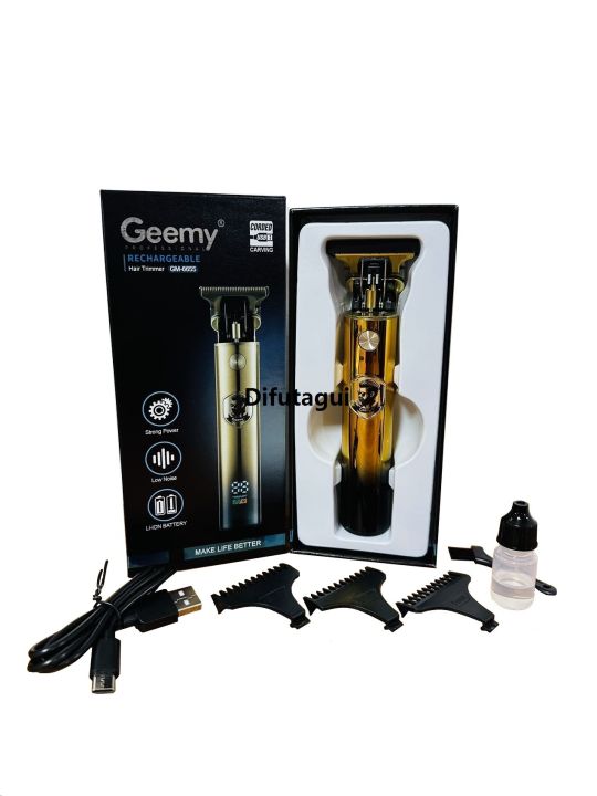 Difutagui Geemy Professional Rechargeable Portable Vintage Hair Trimmer - Gm 6655