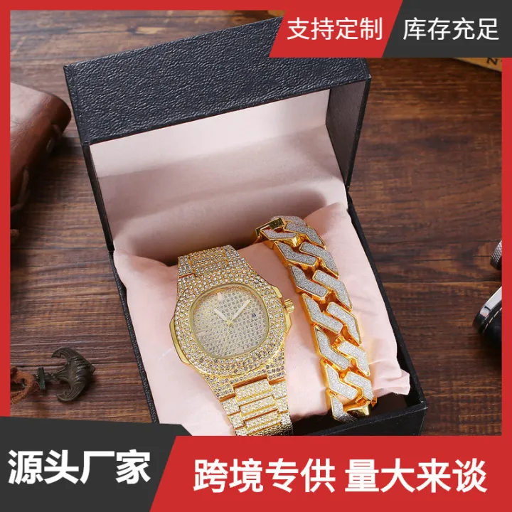 %E3%80%90popular%20bestseller%E3%80%91Hip-Hop%20Punk%20Watch%20Set%20with%20Diamond-Encrusted%20Alloy%20Steel%20Watch%20Large%20Dial%20%202pc%20et%20Full%20Diamond%20%5BTop-notch%20quality%5D%20-%20Image%202