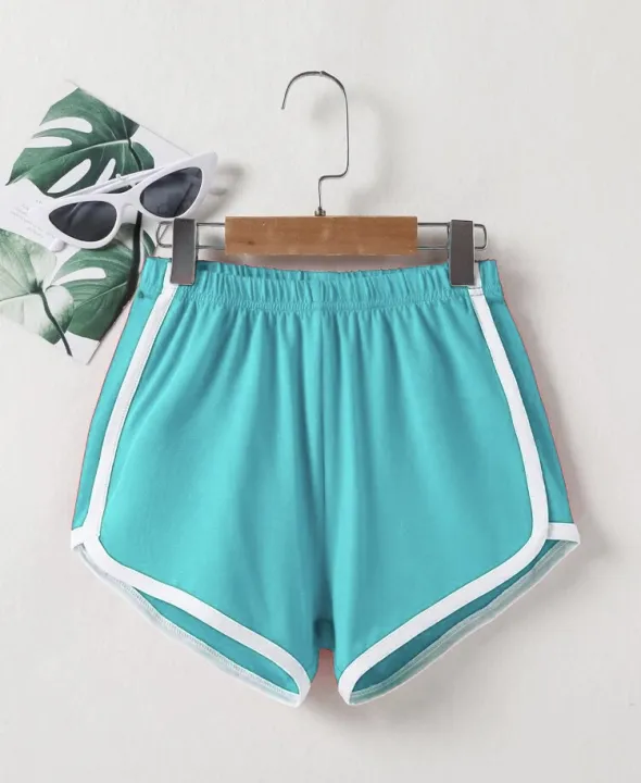 Girls%20Elastic%20Waist%20Contrast%20Binding%20Shorts%20-%20Image%208