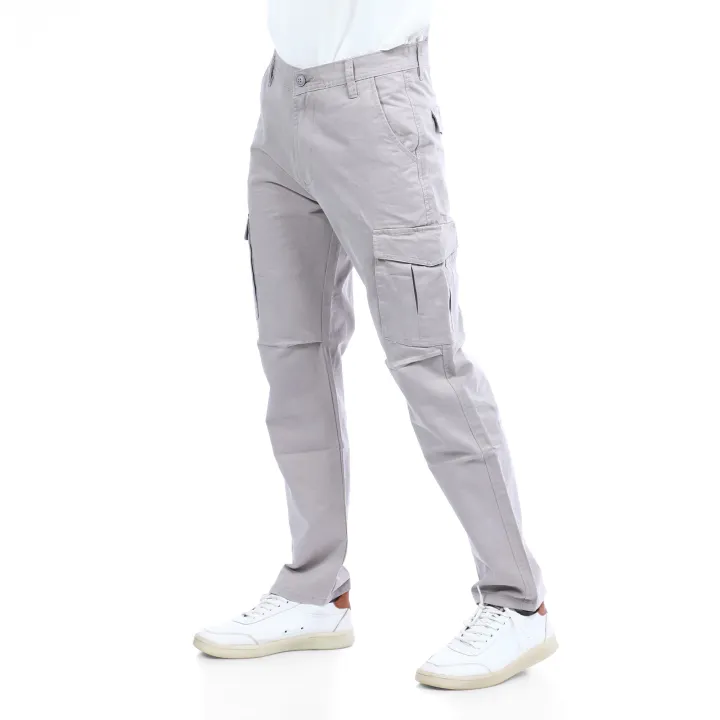 Off%20White%20Color%20Cotton%20Side%20Pocket%20Design%20Cargo%20Pant%20For%20Men%20-%20Image%203