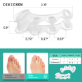 DISICHEN Affordable 1Pair Gel Hard Silicone Toe Finger Separator 3 Hole Hallux Valgus Orthopedic Spacers Bunion Overlapping Hammer Foot Corrector. 