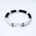 Silver Dragon Hattipuchar Rubber Chura Bracelet 7.5 " - Sp Jewellers. 