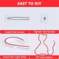 LED Neon Lights, 16.4ft Red LED Strip Light, 12V 0.39in/Cut Silicone Waterproof Neon Rope Light, DIY Neon Sign for Bedroom Indoor Outdoor Decoration（Power Adapter not Included）. 