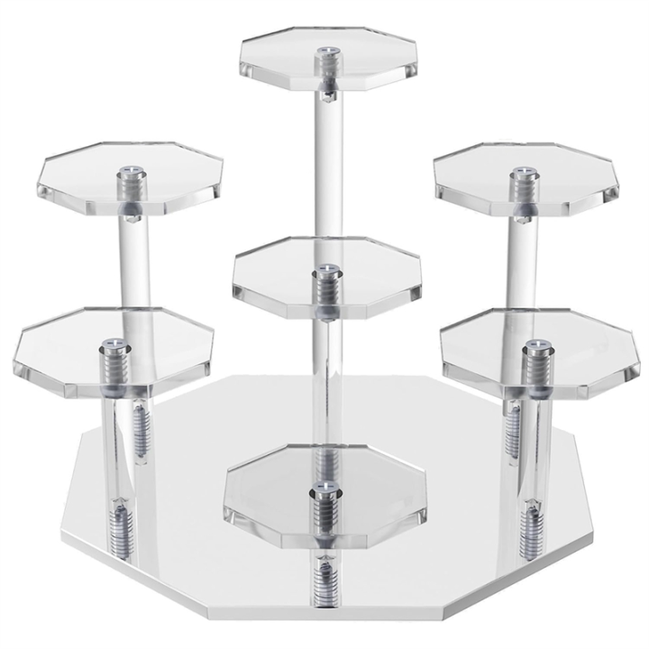 1 Piece 7Tier Perfume Organizer and Cupcake Stand Storage Display Stand for Collectibles and Crafts