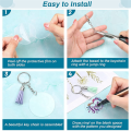 NAMUNY 1050Pcs Acrylic Clear Keychain Blanks for Vinyl with Blanks, Tassels, Jump Rings, Keychain Rings for DIY Keychain Craft. 