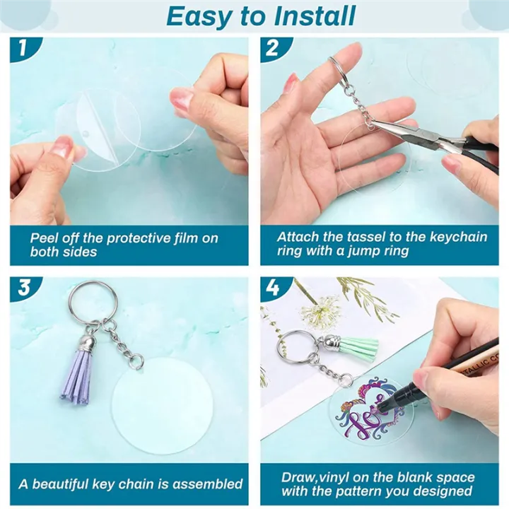 NAMUNY%201050Pcs%20Acrylic%20Clear%20Keychain%20Blanks%20for%20Vinyl%20with%20Blanks,%20Tassels,%20Jump%20Rings,%20Keychain%20Rings%20for%20DIY%20Keychain%20Craft%20-%20Image%205