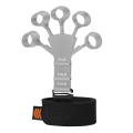1 Piece Finger Gripper Guitar Finger Exerciser Hand Strengthener Hand Trainer Rehabilitation Training Equipment Black+Grey. 