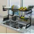 Sink Rack Single Layer Dish Drainer Holder Stainless Steel Kitchen Rack. 