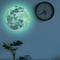 20cm Three-colour Luminous Moon 3D Wall Sticker For Living Room Decor Bedroom Decoration Home Decals Glow In Dark Wallpaper. 