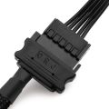 Cooling Fan Adapter Cable, 15 Pin SATA to 4 x 3 Pin / 4 Pin 12V PC Case Fan Power Adapter Cable to 15 Pin SATA. 