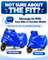 Waterproof Bike & Scooter Cover | Heavy Duty Cross Laminated Blue | UV, Dust & Rain Protection | Universal Full Body Motorbike/Scooty Cover. 