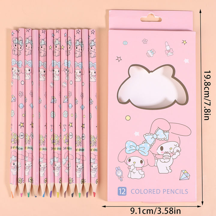 12Pack%20Colored%20Pencil%20Cinnamoroll%20Kuromi%20Melody%20Doodle%20Pen%20Draw%20Toy%20Yunshuo%20-%20Image%204