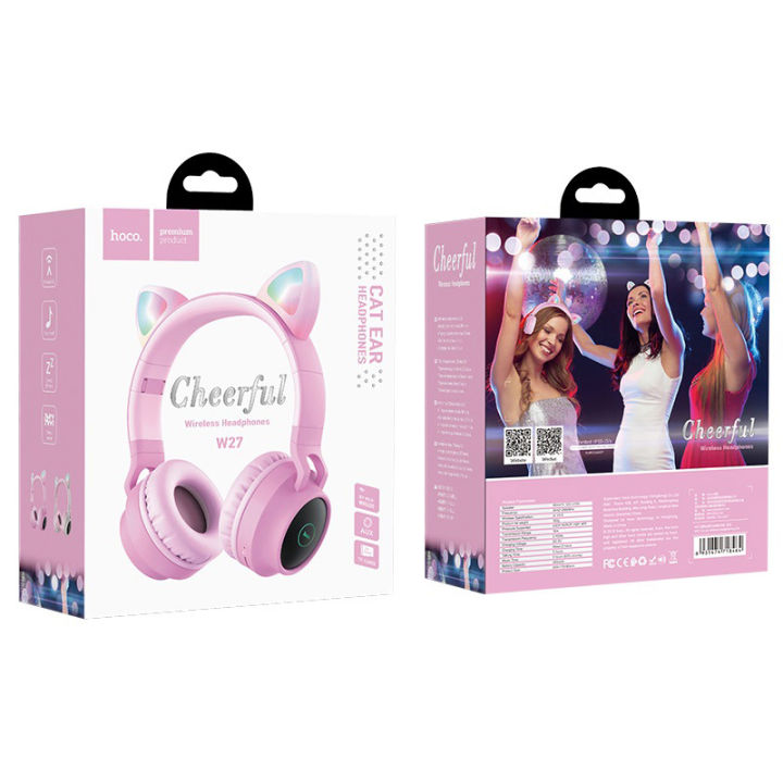 Hoco W27 Cat Ear Wireless Headphones | Daraz.com.np