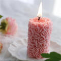 1 piece Food grade silicone DIY Candle Mold Rose flower pillar Pink Silicone Mold Candle Mold for Silicone mold for candle making Silicone mold for cake decorating Silicone mold for chocolate. 