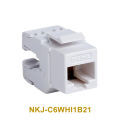 D-Link Cat6 UTP Keystone Jack RJ45 |  White Color | NKJ-C6WHI1B21. 