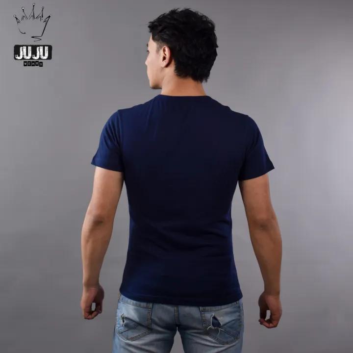 JUJU%20Wears%20Navy%20Colour%20Nepali%20Chopper%20Printed%20Cotton%20Tshirt%20For%20Unisex%20-%20Image%203